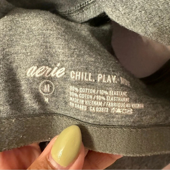 Aerie Cropped Tank Gray Women Size M - Picture 3 of 5